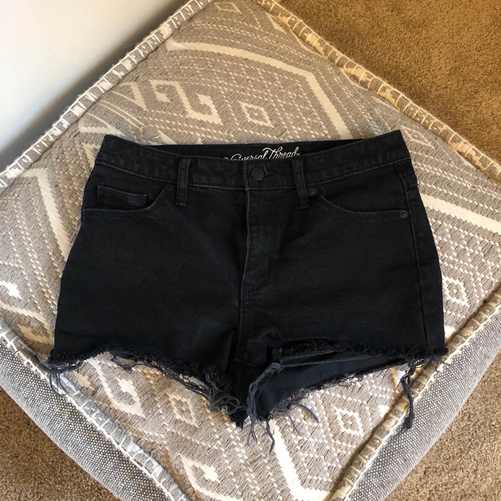Ripped Black Jean Shorts